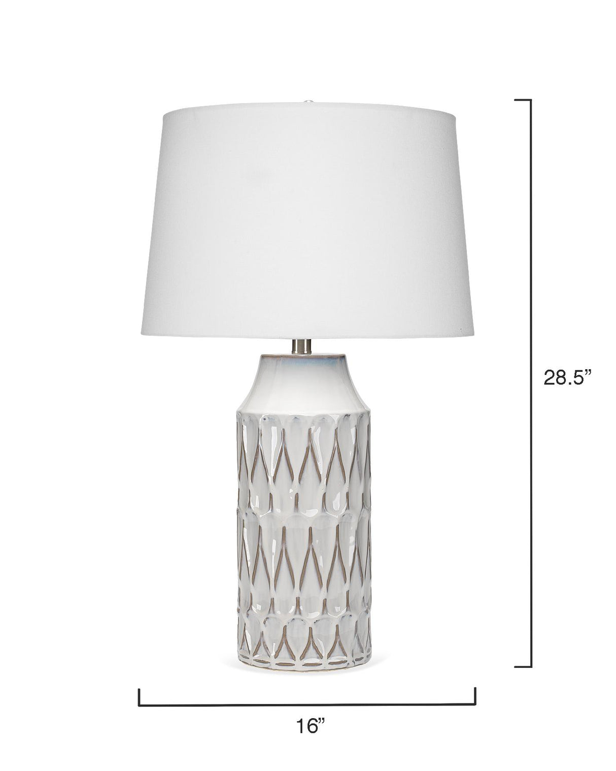 Jamie Young Dalia Ceramic Table Lamp, White