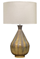 Jamie Young Daybreak Iron Table Lamp with Linen Shade, Grey Enameled