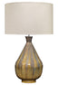 Jamie Young Daybreak Iron Table Lamp with Linen Shade, Grey Enameled
