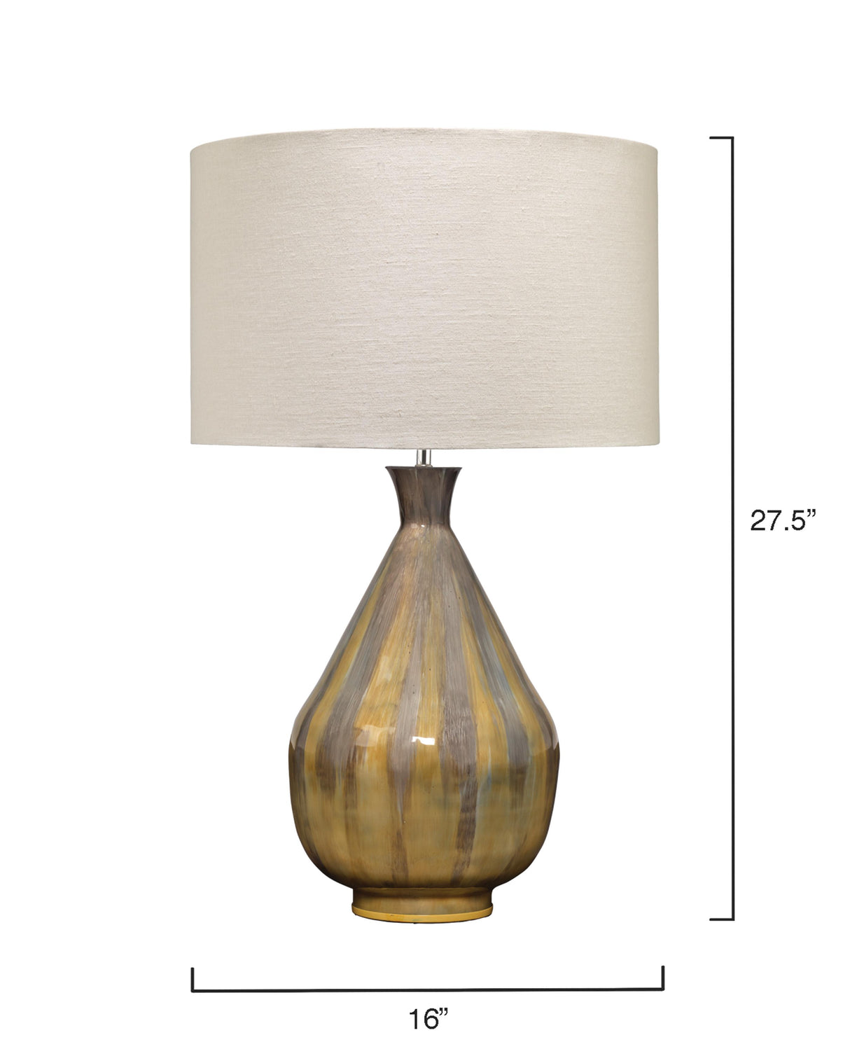 Jamie Young Daybreak Iron Table Lamp with Linen Shade, Grey Enameled