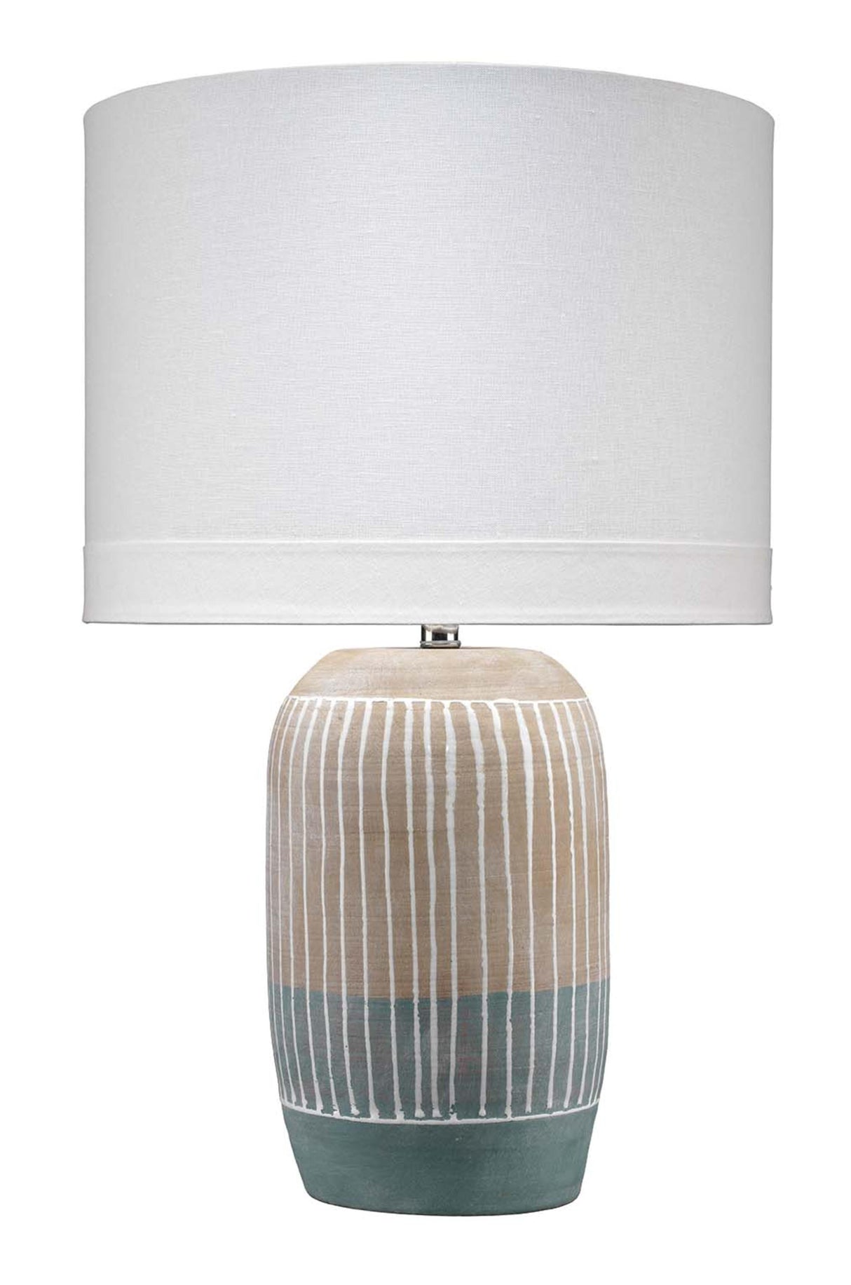 Jamie Young Flagstaff Ceramic Table Lamp with Linen Shade