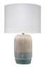 Jamie Young Flagstaff Ceramic Table Lamp with Linen Shade
