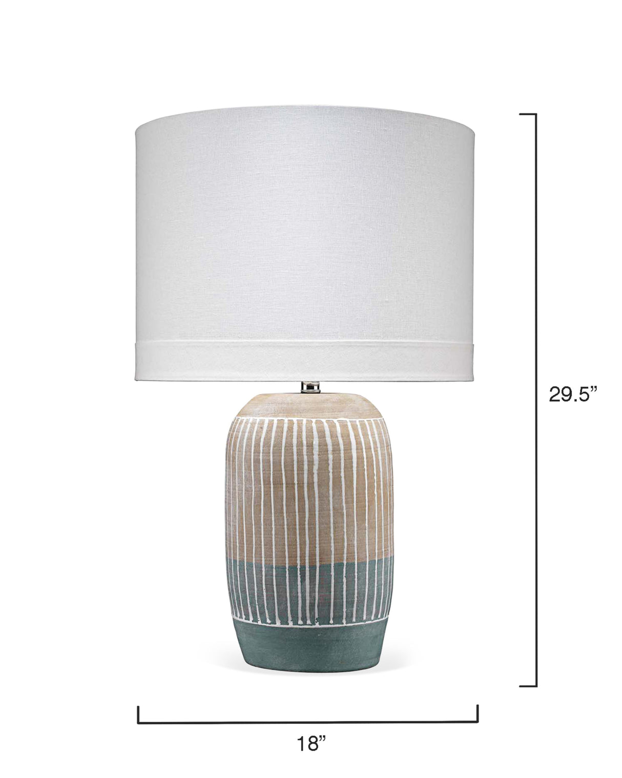 Jamie Young Flagstaff Ceramic Table Lamp with Linen Shade