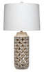 Jamie Young Flora Resin Table Lamp, White Wash