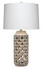 Jamie Young Flora Resin Table Lamp, White Wash