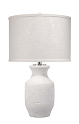 Jamie Young Gilbert Cement Table Lamp with Grasscloth Shade