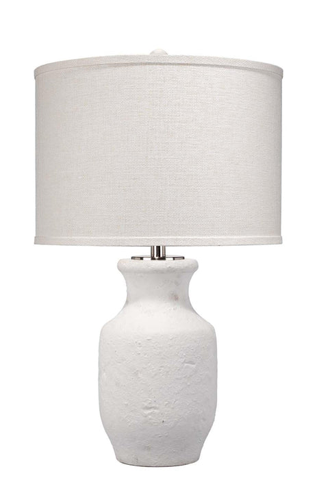 Jamie Young Gilbert Cement Table Lamp with Grasscloth Shade