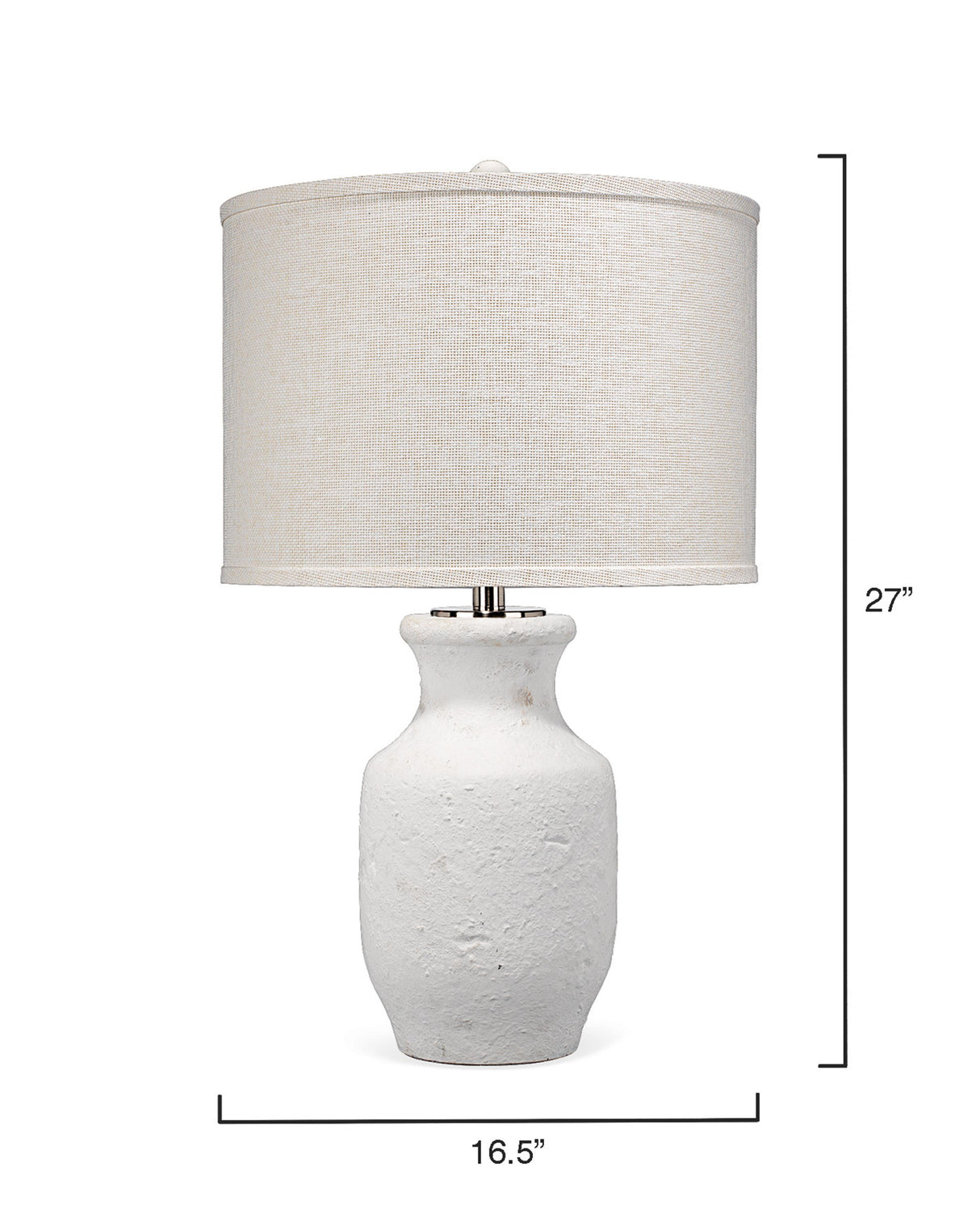 Jamie Young Gilbert Cement Table Lamp with Grasscloth Shade