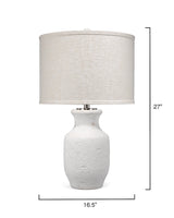 Jamie Young Gilbert Cement Table Lamp with Grasscloth Shade