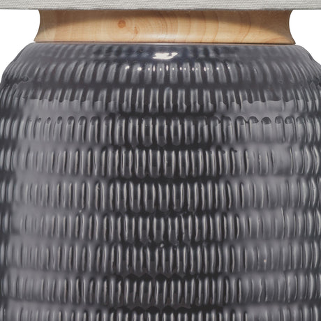 Jamie Young Graham Ceramic Table Lamp, Navy