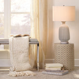 Jamie Young Frosted Glass Table Lamp, Grey