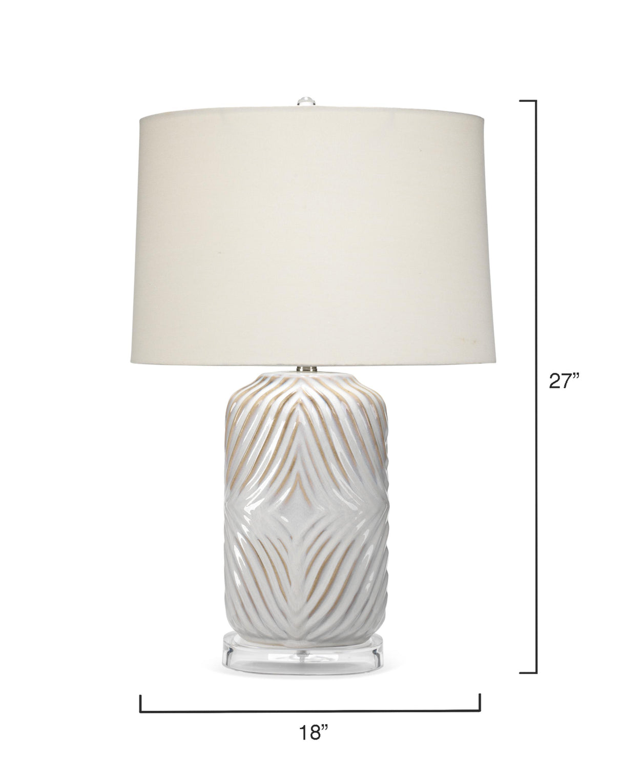 Jamie Young Harper Ceramic Table Lamp, White