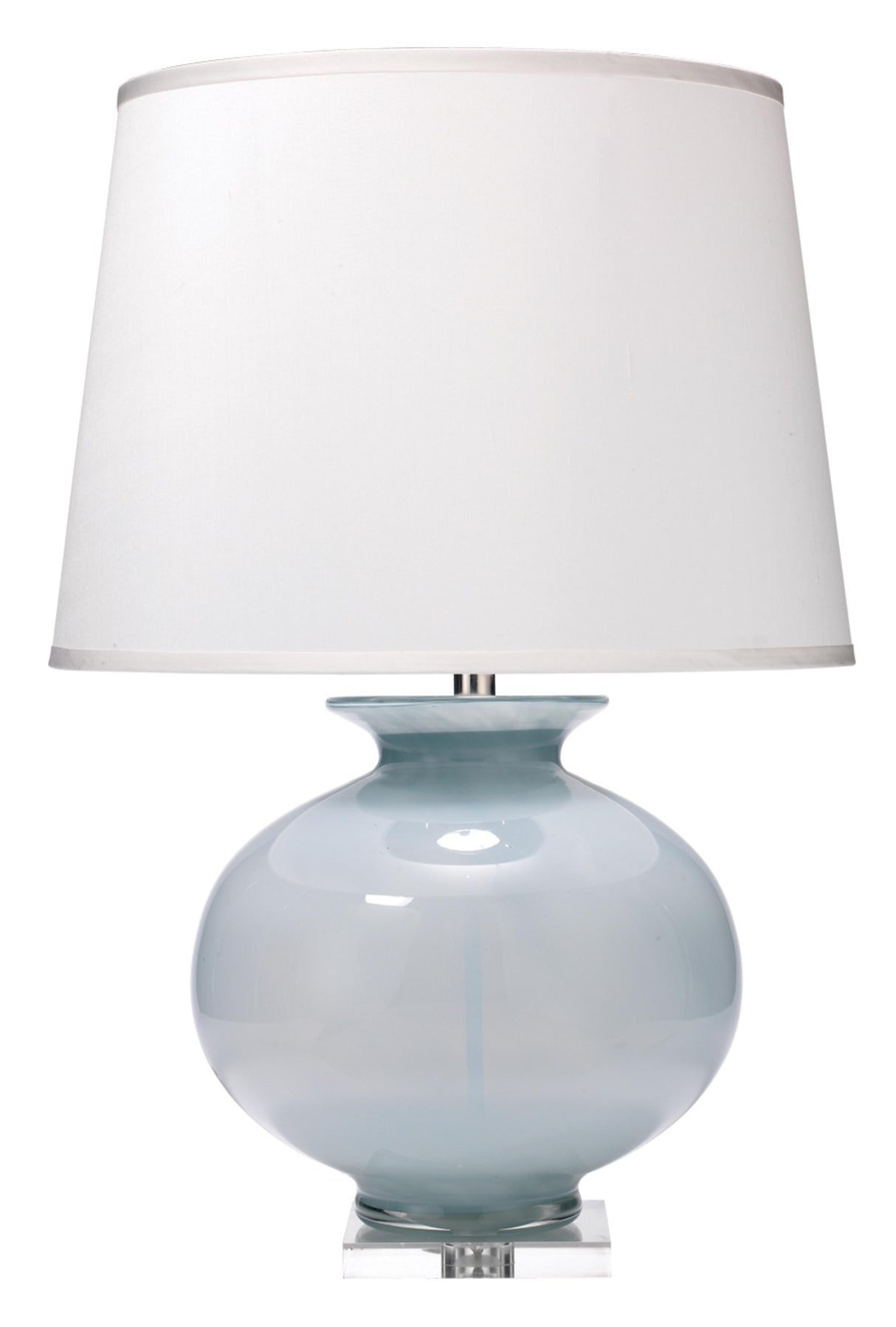 Jamie Young Heirloom Glass Table Lamp with Linen Shade