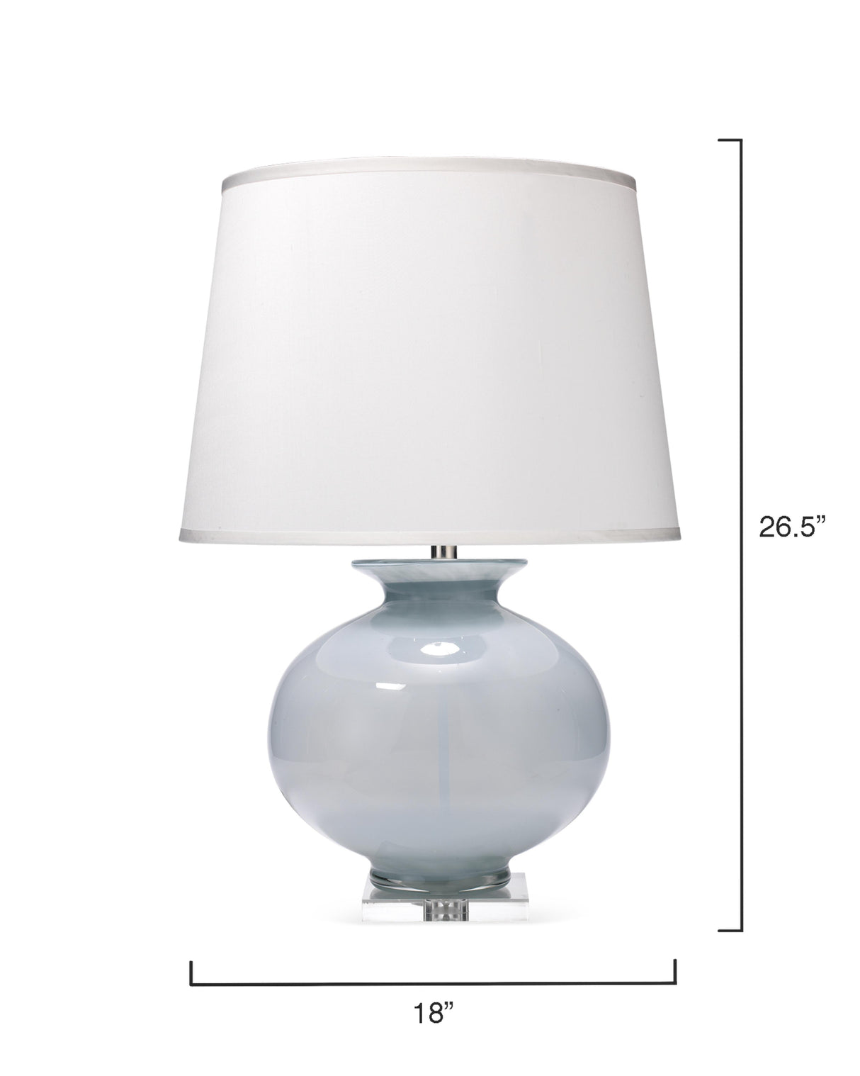 Jamie Young Heirloom Glass Table Lamp with Linen Shade