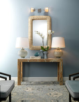 Jamie Young Heirloom Glass Table Lamp with Linen Shade