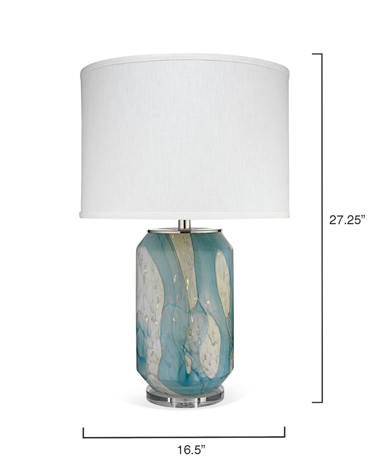Jamie Young Helen Blown Glass Table Lamp with Linen Shade