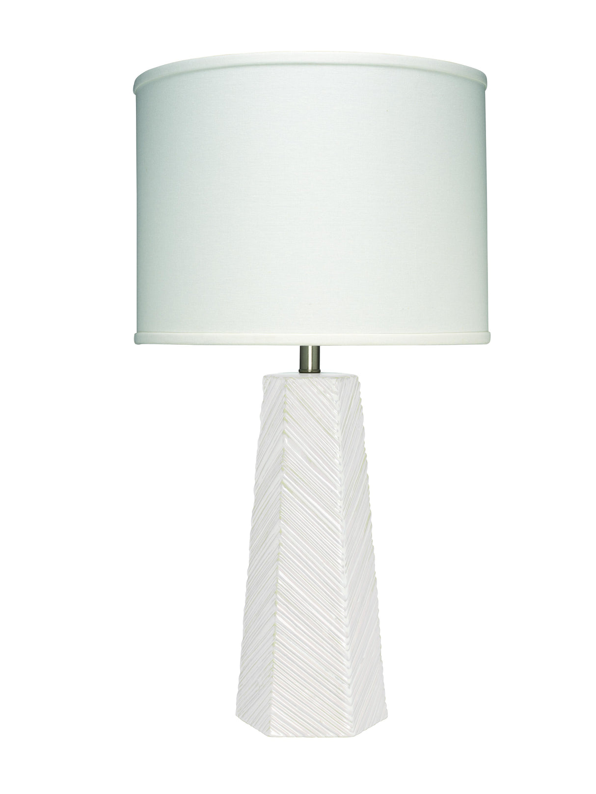 Jamie Young High Rise Glass Table Lamp with Linen Shade