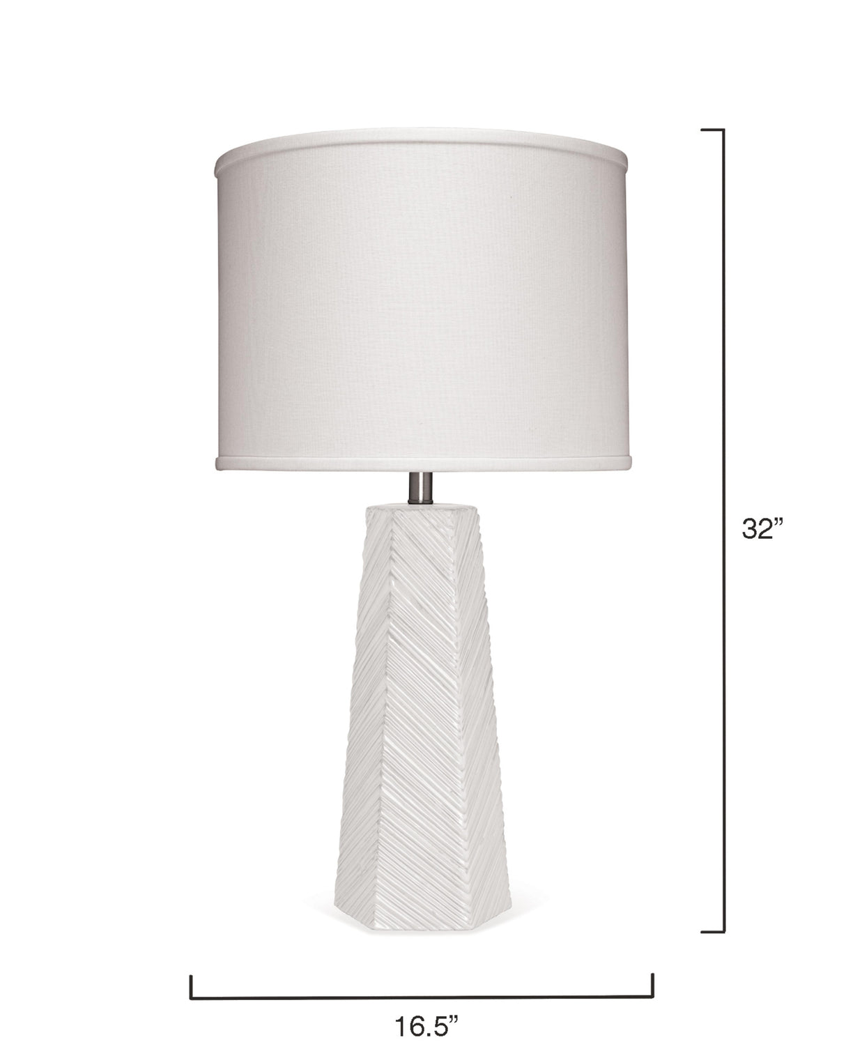 Jamie Young High Rise Glass Table Lamp with Linen Shade