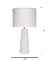 Jamie Young High Rise Glass Table Lamp with Linen Shade