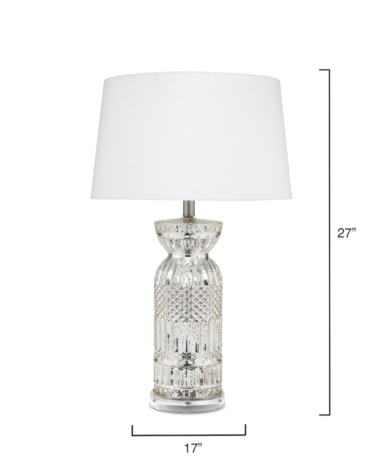 Jamie Young Isla Glass Table Lamp, Silver