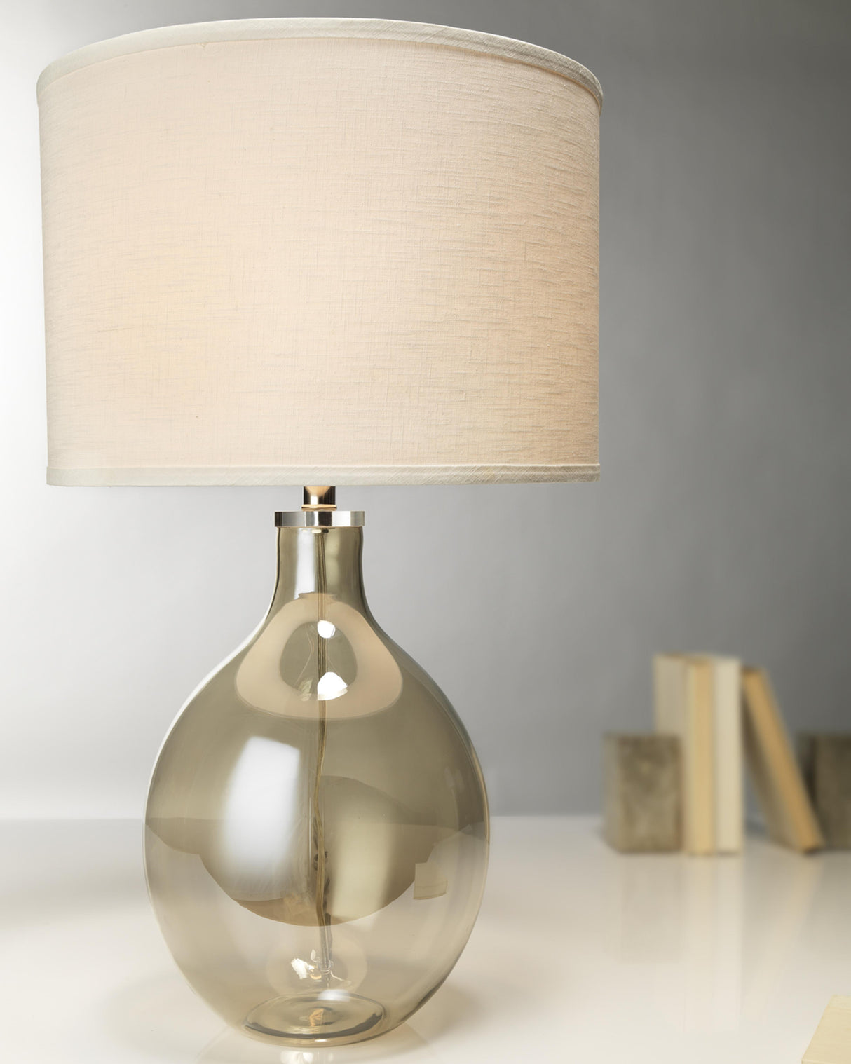 Jamie Young Juliette Blown-Glass Table Lamp, Grey