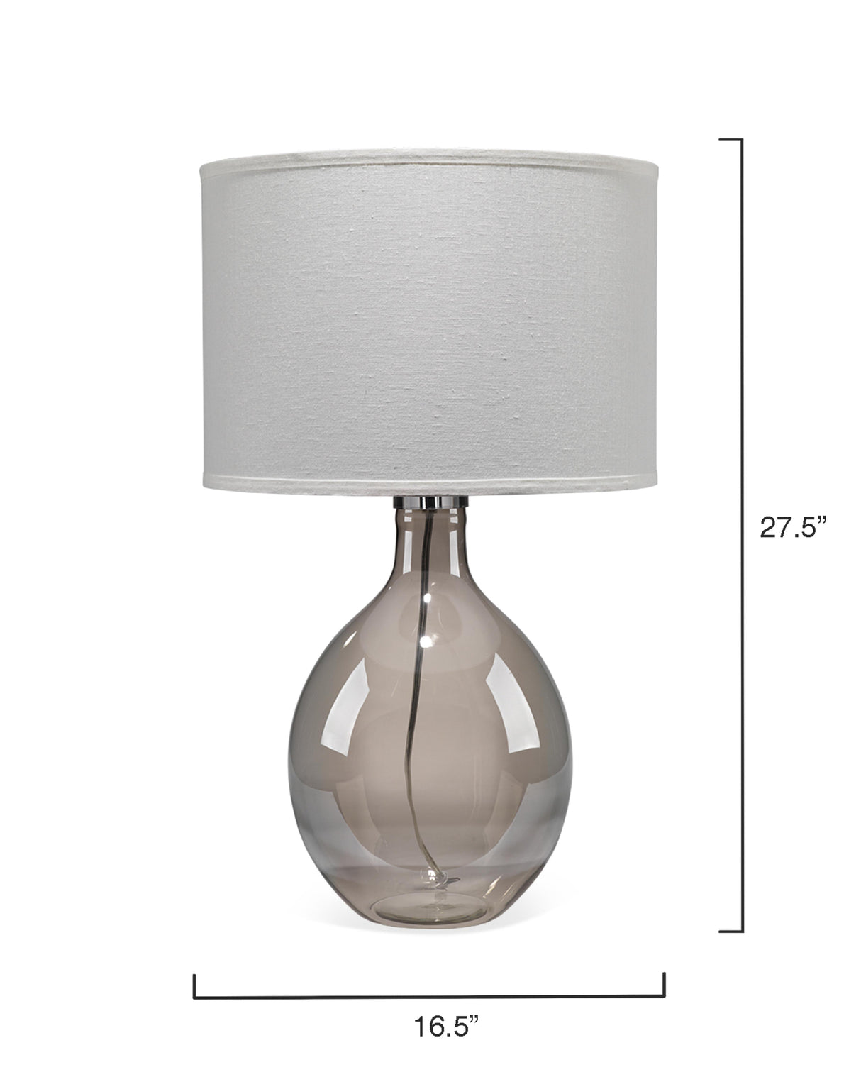 Jamie Young Juliette Blown-Glass Table Lamp, Grey