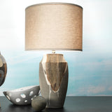 Jamie Young Landslide Ceramic Table Lamp with Linen Shade