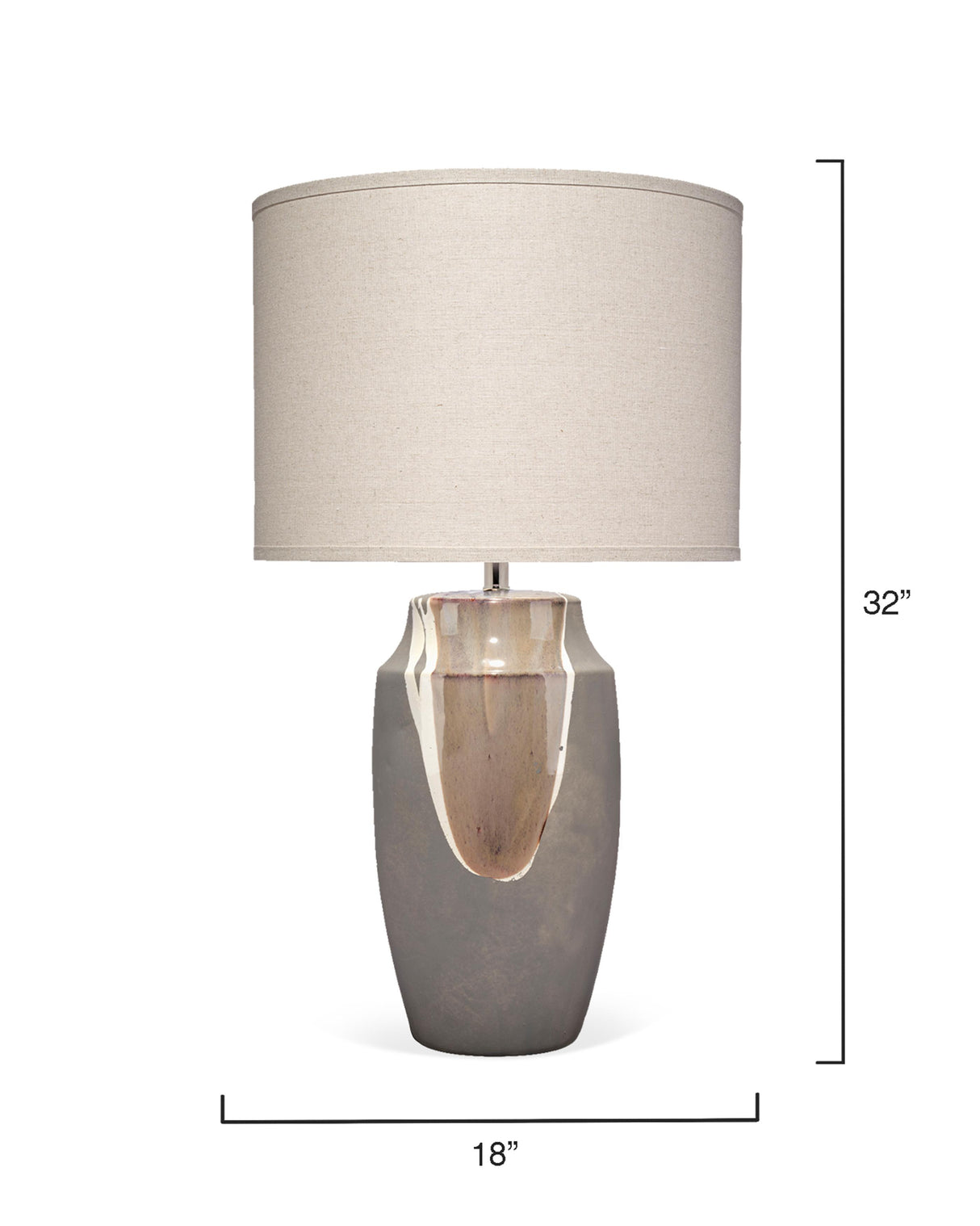 Jamie Young Landslide Ceramic Table Lamp with Linen Shade