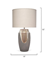 Jamie Young Landslide Ceramic Table Lamp with Linen Shade