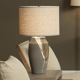 Jamie Young Landslide Ceramic Table Lamp with Linen Shade