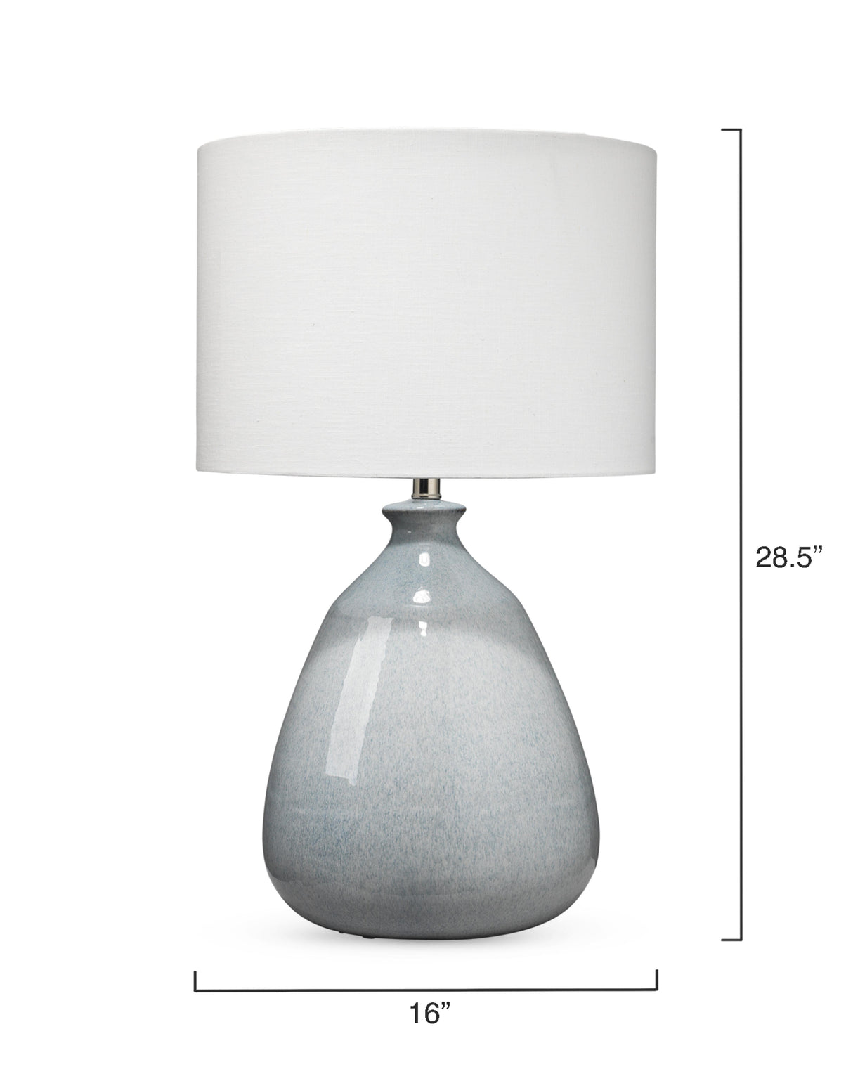 Jamie Young Levi Ceramic Table Lamp with Linen Shade