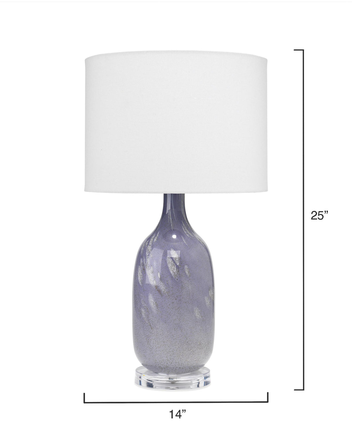 Jamie Young Maya Glass Table Lamp, Lavender