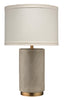Jamie Young Mortar Cement Table Lamp with Linen Shade