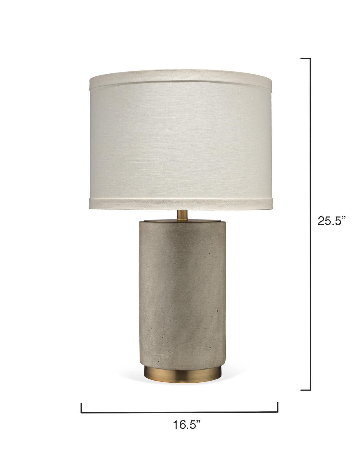 Jamie Young Mortar Cement Table Lamp with Linen Shade