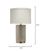 Jamie Young Mortar Cement Table Lamp with Linen Shade