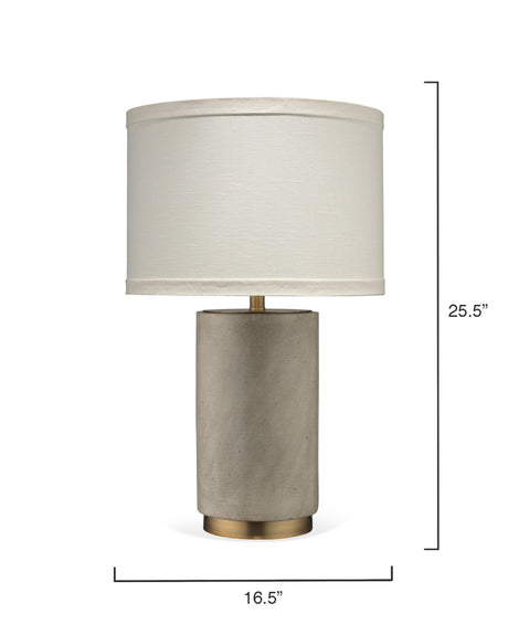 Jamie Young Mortar Cement Table Lamp with Linen Shade