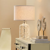 Jamie Young Napa Glass Table Lamp with Linen Shade