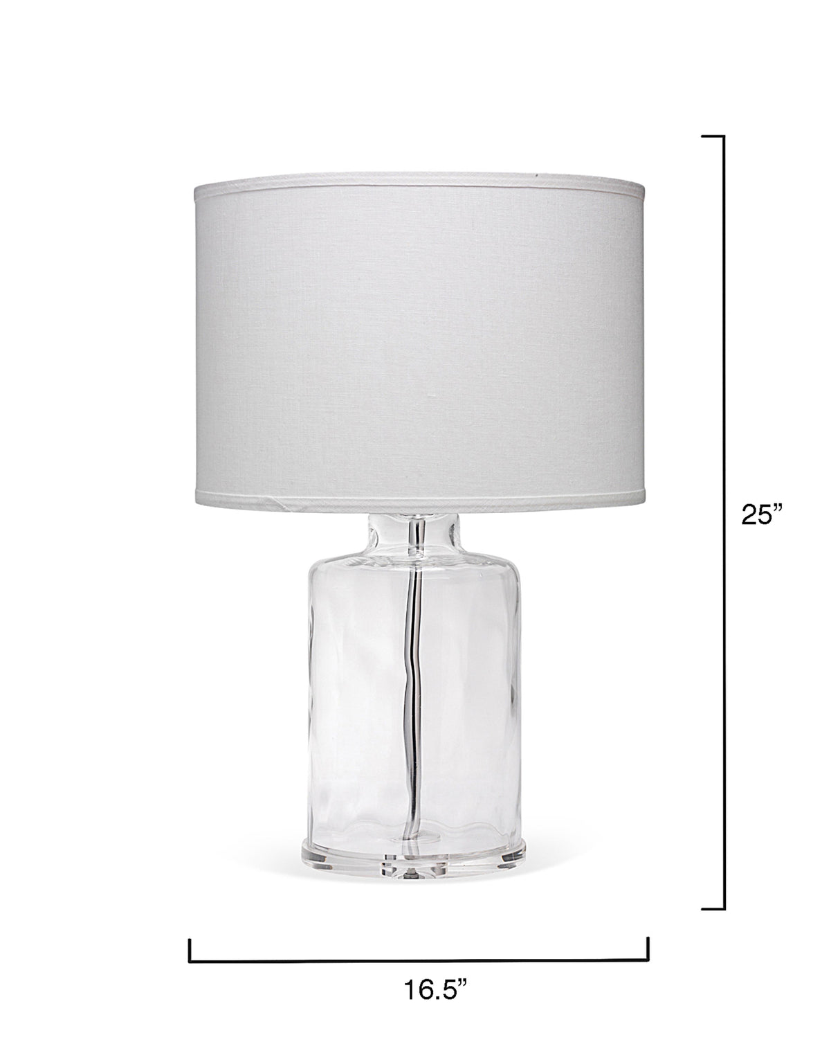 Jamie Young Napa Glass Table Lamp with Linen Shade