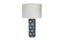 Jamie Young Neva Ceramic Table Lamp with Linen Shade