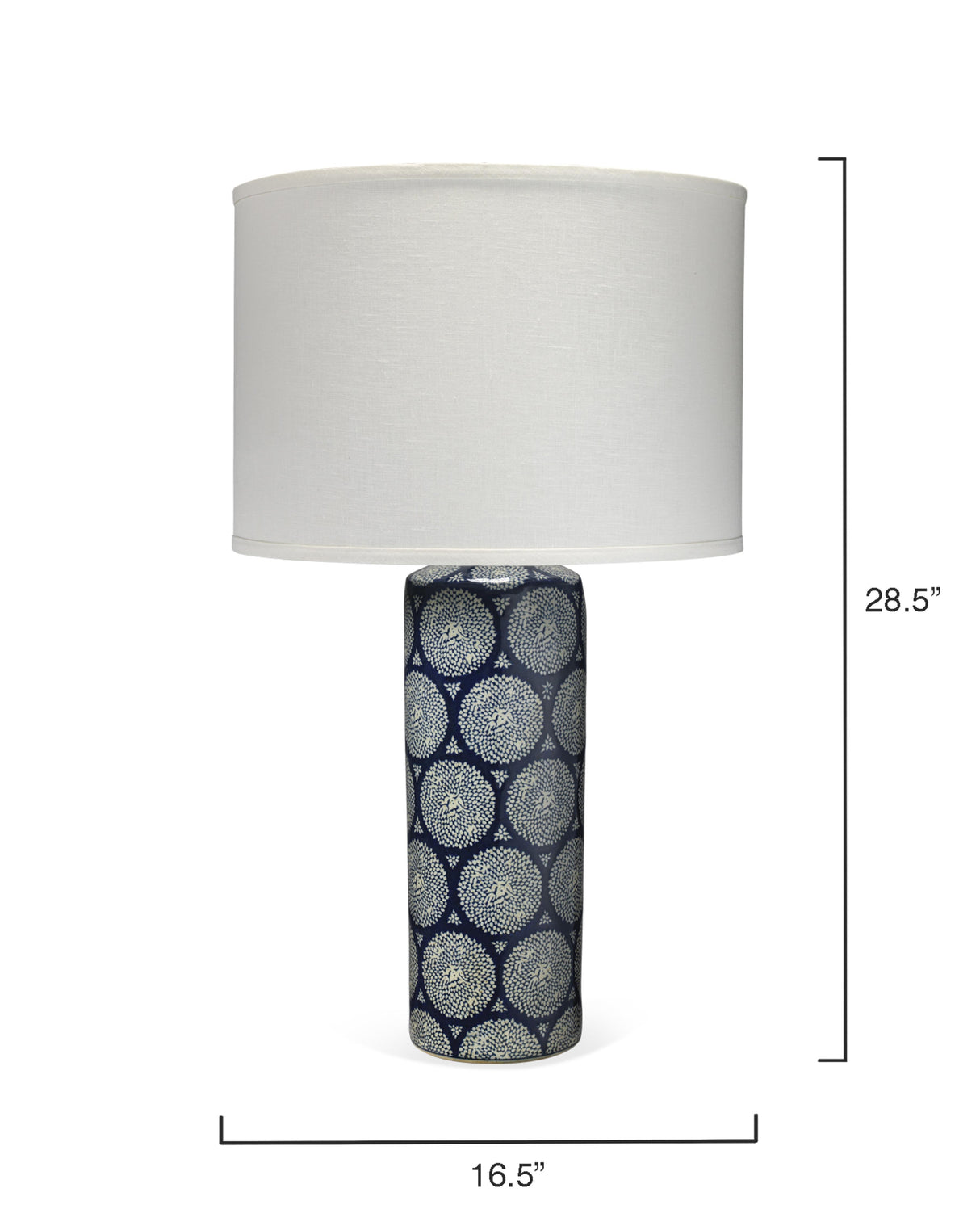 Jamie Young Neva Ceramic Table Lamp with Linen Shade