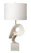 Jamie Young Obscure Table Lamp with Linen Shade, White