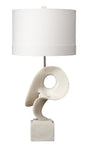 Jamie Young Obscure Table Lamp with Linen Shade, White