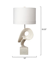 Jamie Young Obscure Table Lamp with Linen Shade, White