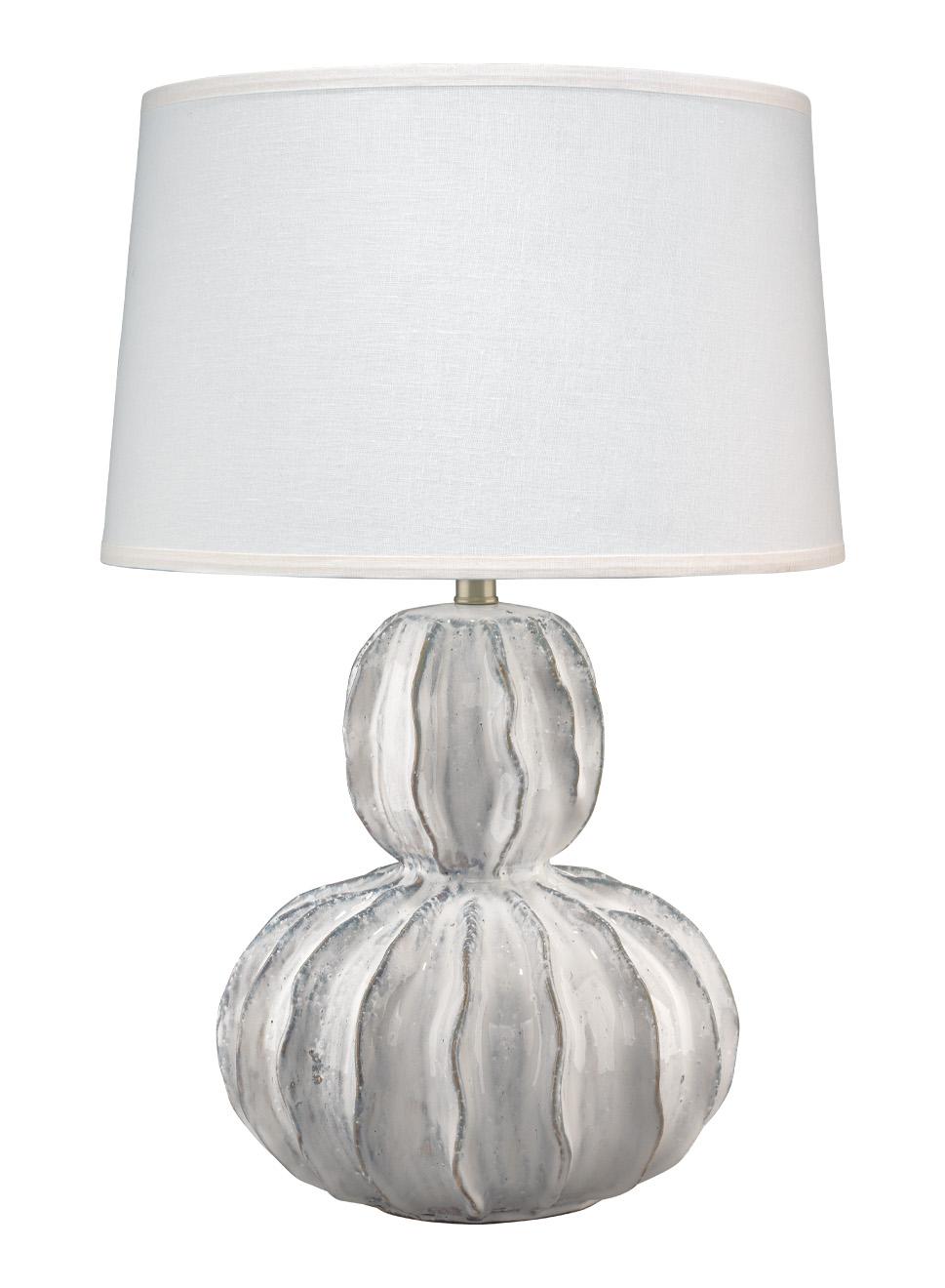 Jamie Young Oceane Gourd Ceramic Table Lamp with Linen Shade