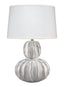 Jamie Young Oceane Gourd Ceramic Table Lamp with Linen Shade