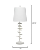 Jamie Young Petals Gesso Table Lamp with Linen Shade