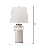 Jamie Young Piper Ceramic Table Lamp, Cream