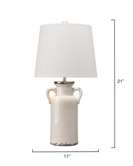 Jamie Young Piper Ceramic Table Lamp, Cream