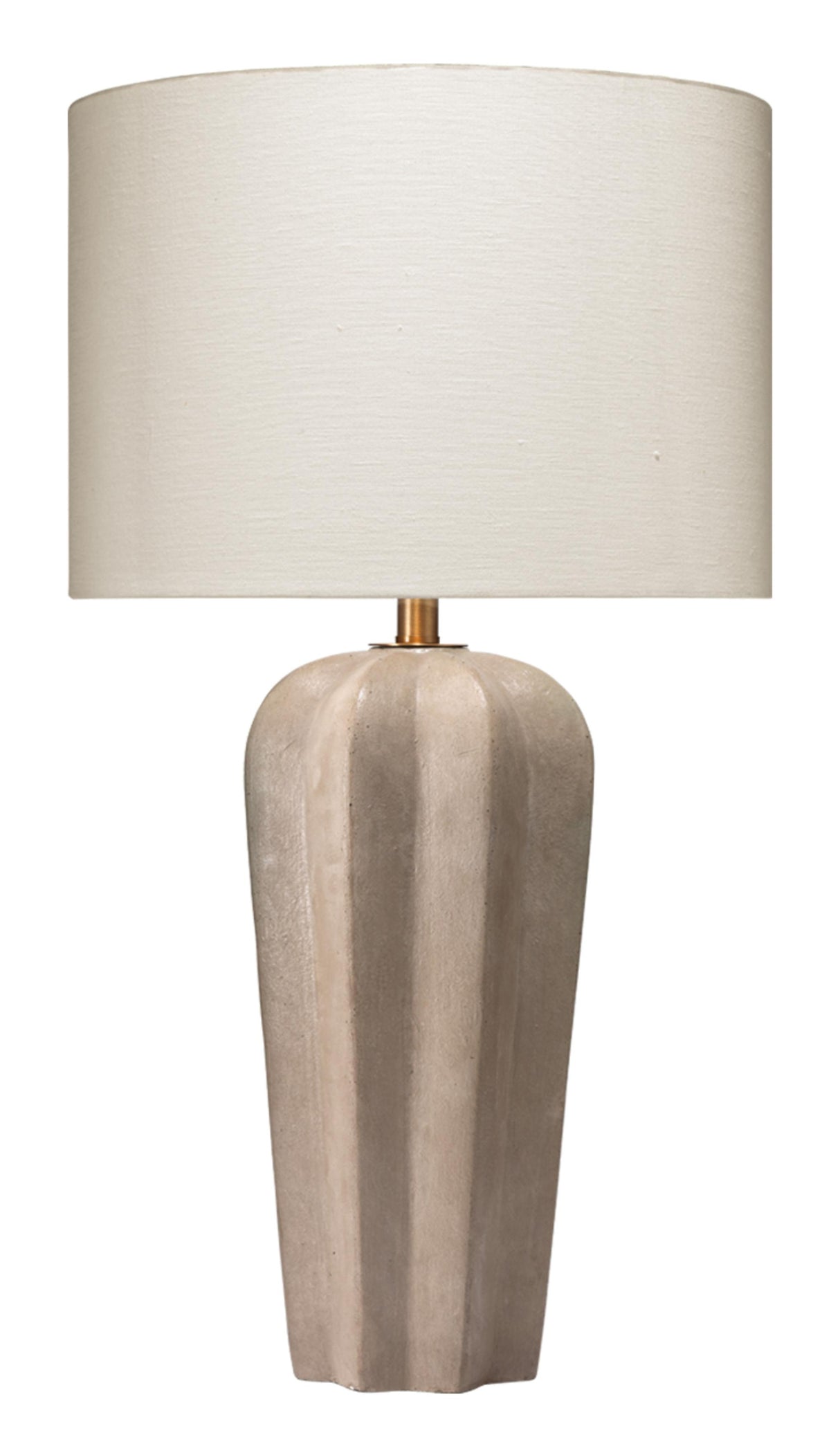 Jamie Young Regal Cement Table Lamp with Linen Shade