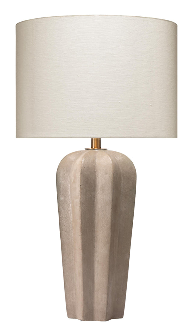 Jamie Young Regal Cement Table Lamp with Linen Shade